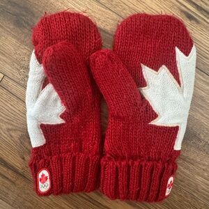 Hudson’s Bay Company Olympic Red and White Mittens